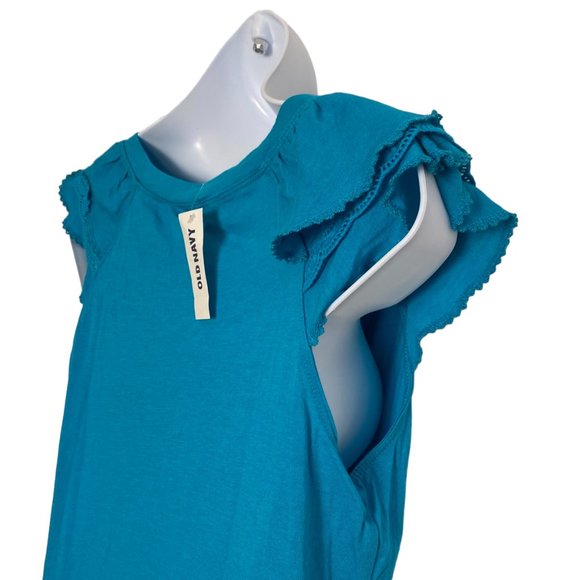 (5-154) NWT - Women's Old Navy V-Neck Turquoise Shirt - Picture 5 of 11